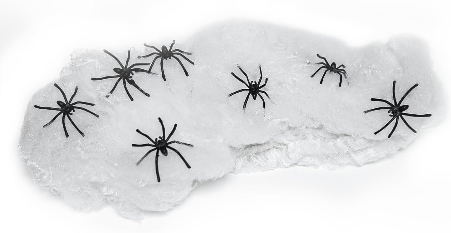 Happy Hippo Halloween Webbing Kit – One-Package Whole-House Coverage, Less Clutter More Atmosphere Approach to Seasonal Decor
