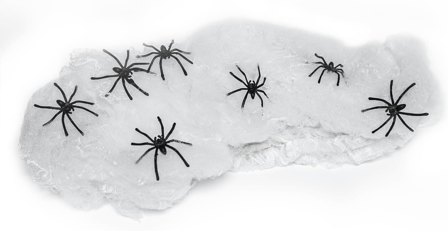 Happy Hippo Halloween Webbing Kit – One-Package Whole-House Coverage, Less Clutter More Atmosphere Approach to Seasonal Decor