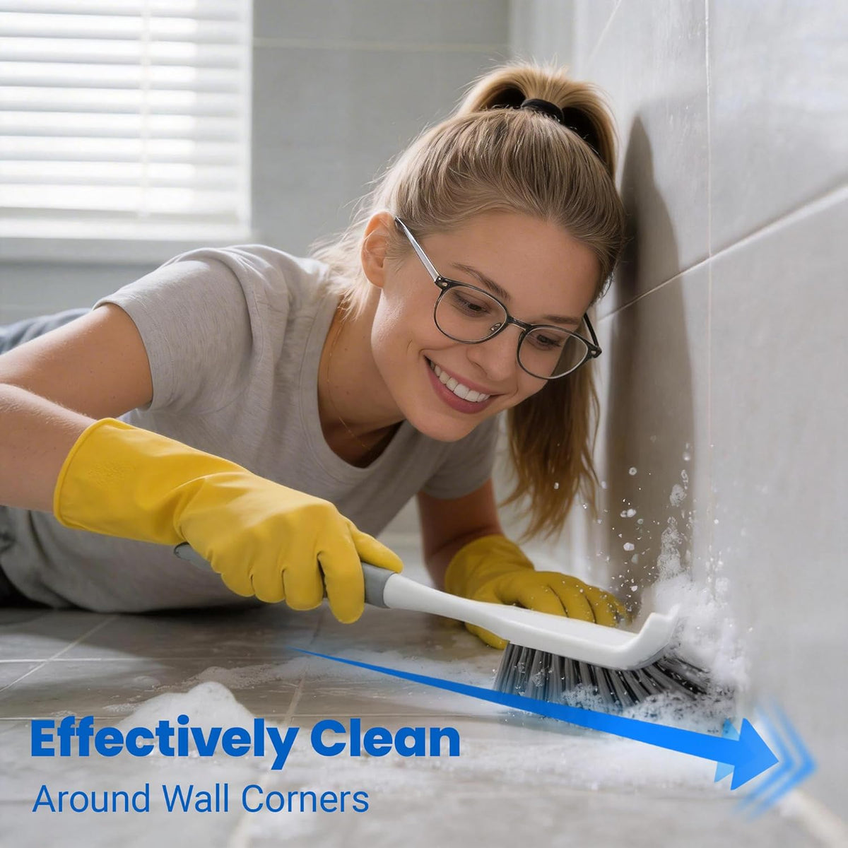 hard firmness rating suitable for abrasive cleaning on tile, porcelain, and carpet