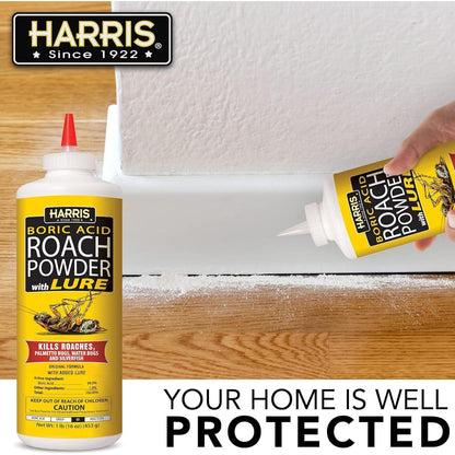 HARRIS Boric Acid Puffer Bottle Powder – Targeted Crevice Treatment for Homeowners Concerned About Sprays