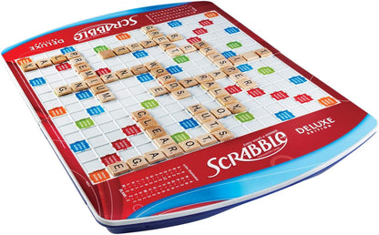 Hasbro Gaming Scrabble Deluxe Edition – Valentine's Day Gift for Her, Tabletop Word Game with Storage Case