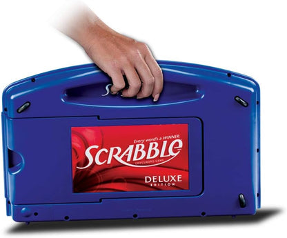 Hasbro Gaming Scrabble Deluxe Edition – Valentine's Day Gift for Her, Tabletop Word Game with Storage Case