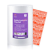 wanguagua Pre-Perforated Bubble Wrap 12 in x 36 ft – Basement Storage Wrap for Glassware, Clean Flat-Backed Recycled Nylon