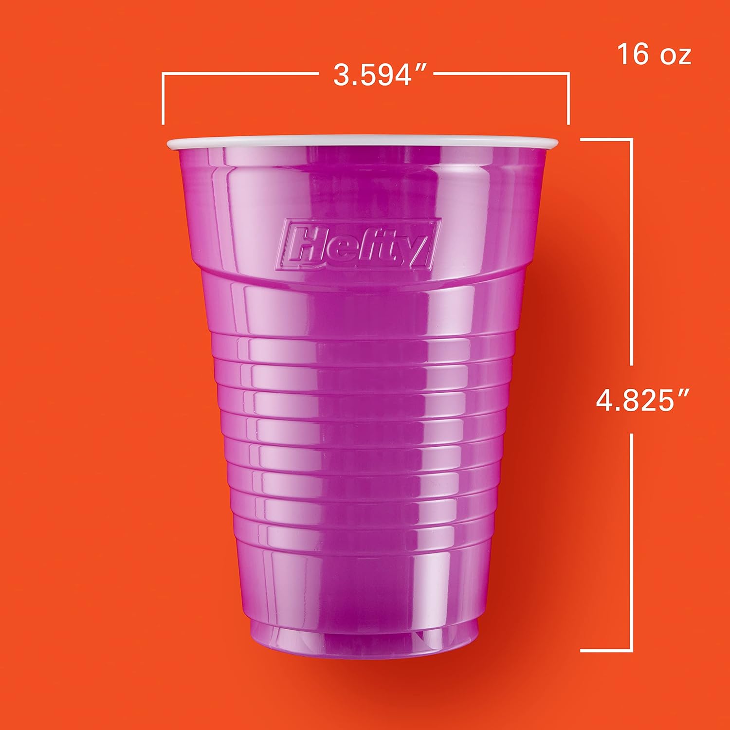 Hefty Party On Disposable Cups – Decorative Fourth of July Entertaining Serveware with Bright Patriotic Color Palette, 76 Pieces