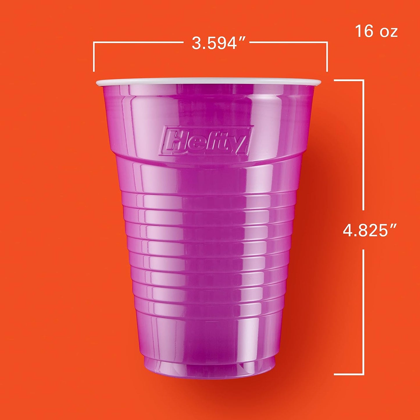 Hefty Party On Disposable Party Cups – Kids Birthday Party Drinkware with Writable Name Tag Surface, 76-Count Patriotic Pack