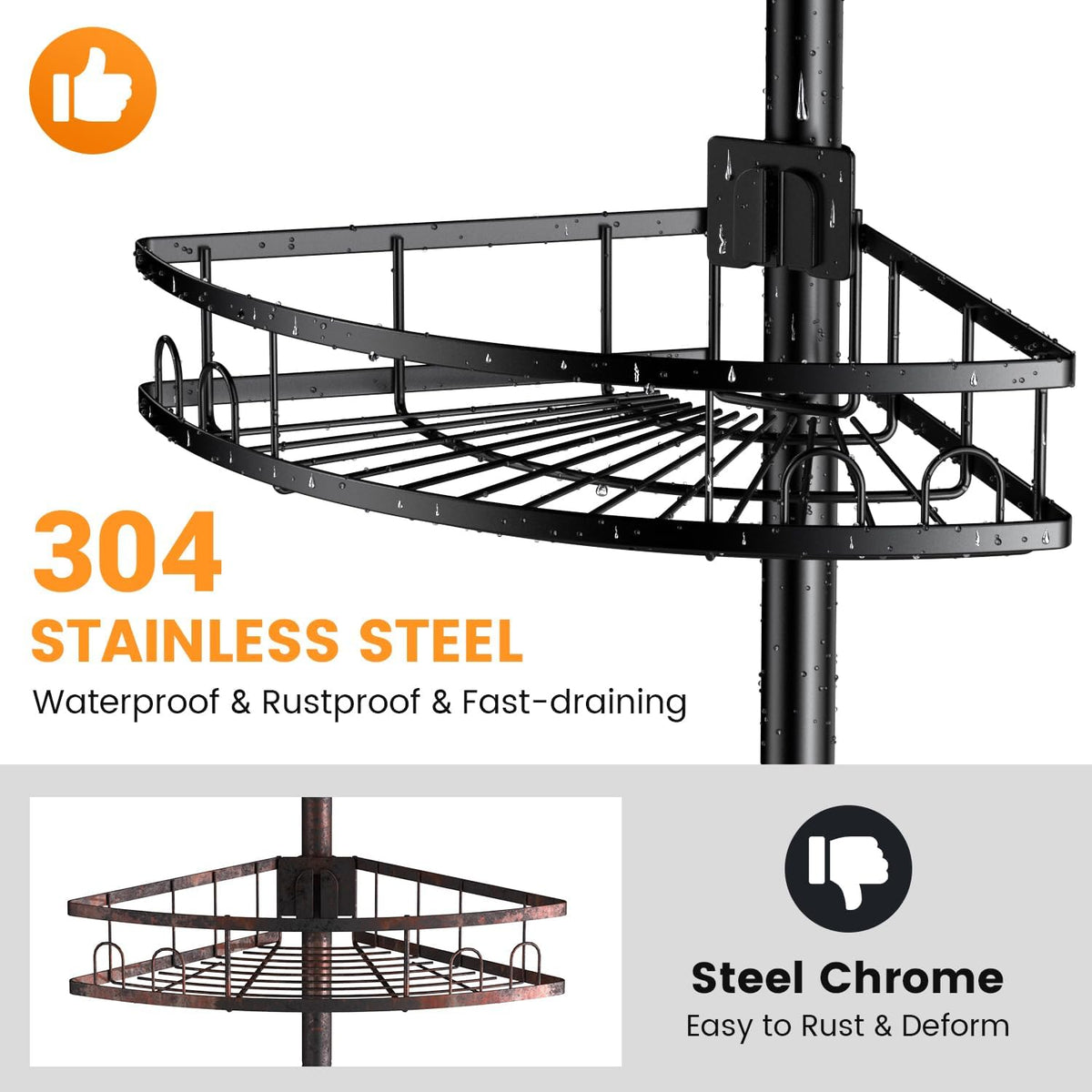 height range of 31 to 124 inches for universal fit