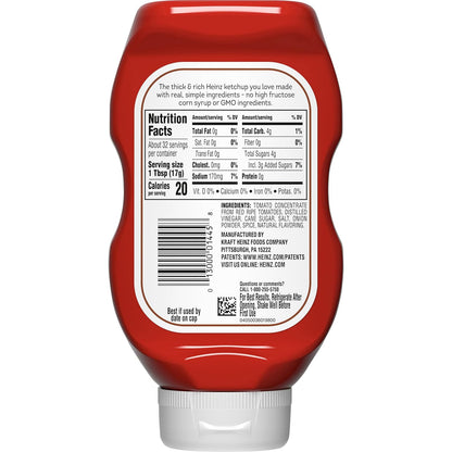 Heinz Simply Ketchup – No Artificial Sweeteners, Sulfite-Free Topping for Everyday Wellness Plates