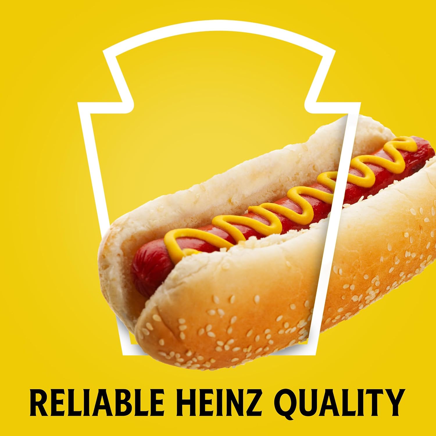 Heinz Yellow Mustard, 20 oz Kosher Certified Bottle – Clean, Tangy Flavor for Mindful Eating and Calorie-Conscious Kitchens