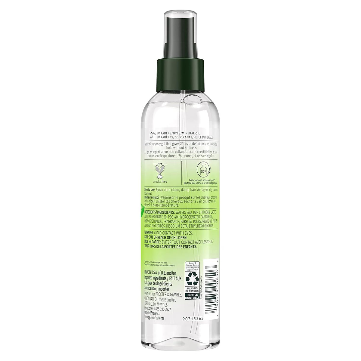 Herbal Essences Touchable Hold Spray Gel – PETA Cruelty-Free, Paraben-Free Formula for Worry-Free Styling