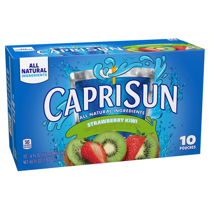 Hi-C Pokemon Strawberry Kiwi Pouches – Sports Practice Cooler Drink for Active Kids, 30 Pack