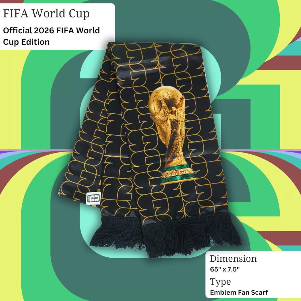 High Definition World Cup Commemorative Scarf – Stylish Collectible for Living Room Display and Collectibles Cabinet