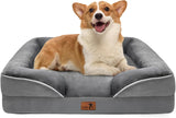 Ksiia Heirloom-Quality Dog Mattress – Plush 4-Sided Bolster Lounge with Waterproof Liner, Medium-Breed Fit