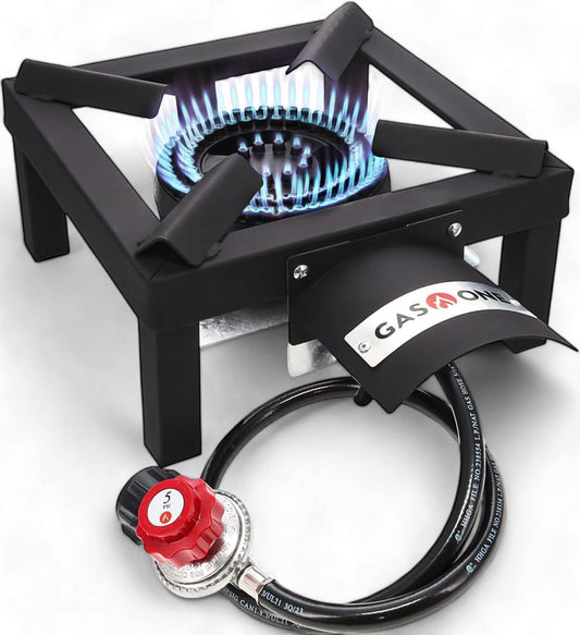 high-output single propane burner delivering steady continuous flame