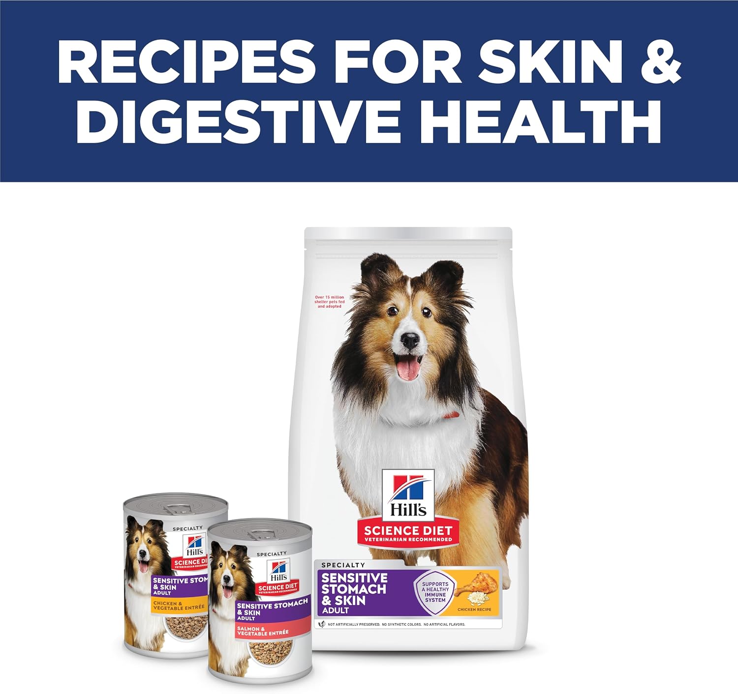 Hill's Science Diet Chicken Sensitive Stomach & Skin Dry Food, 30 lb Bag | High-End Maintenance Diet with Real Chicken #1