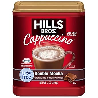 Hills Bros. Instant Cappuccino Mix Sugar Free French Vanilla – Premium-Tasting Mocha-Style Drink, Creamy Finish in Every Cup