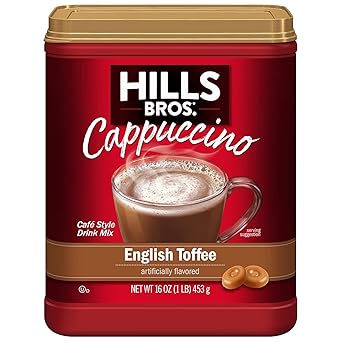 Hills Bros. Instant Cappuccino Mix Sugar Free French Vanilla – Premium-Tasting Mocha-Style Drink, Creamy Finish in Every Cup