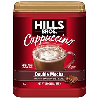 Hills Bros. Instant Cappuccino Mix Sugar Free French Vanilla – Premium-Tasting Mocha-Style Drink, Creamy Finish in Every Cup