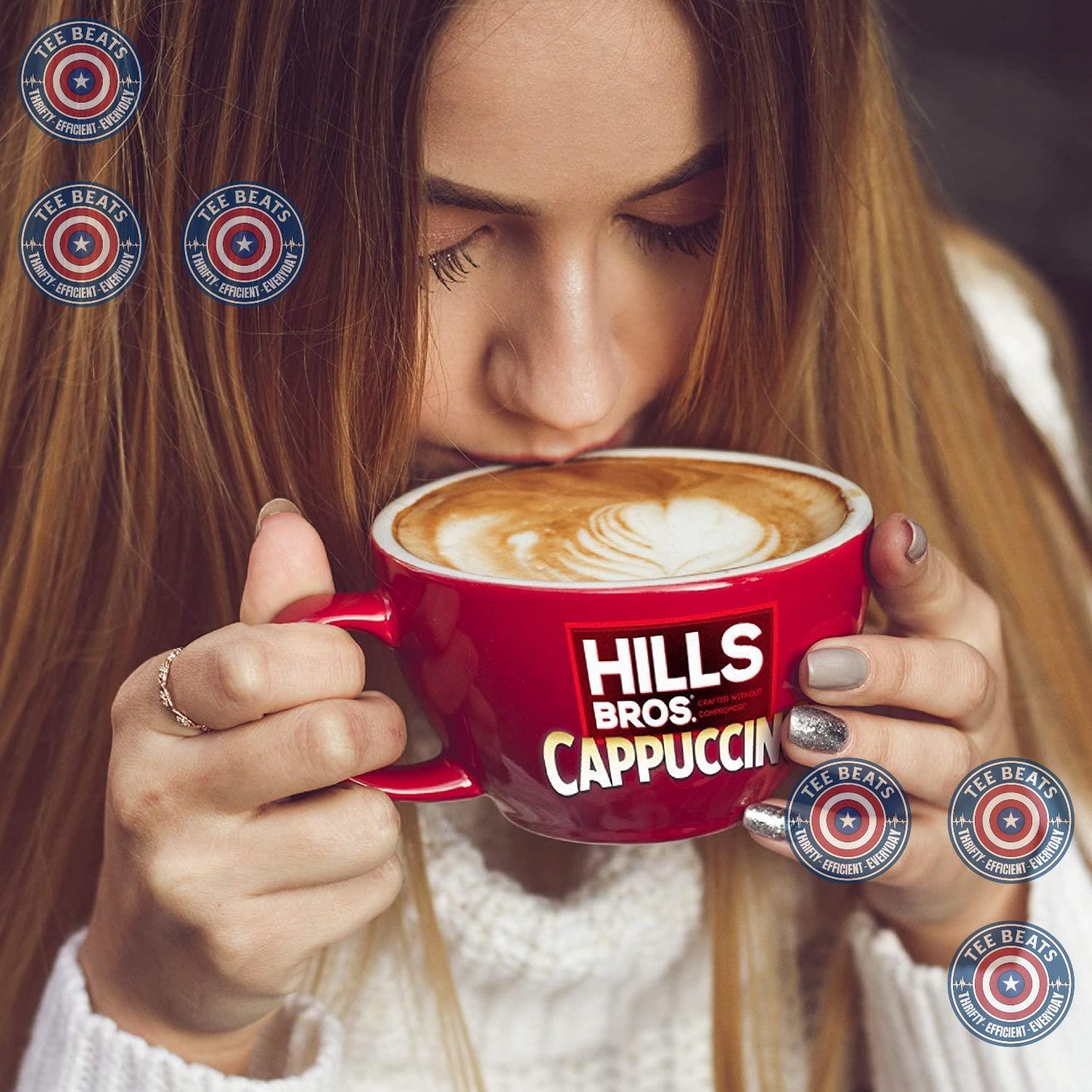 Hills Bros. Instant Cappuccino Mix Sugar Free French Vanilla – Premium-Tasting Mocha-Style Drink, Creamy Finish in Every Cup