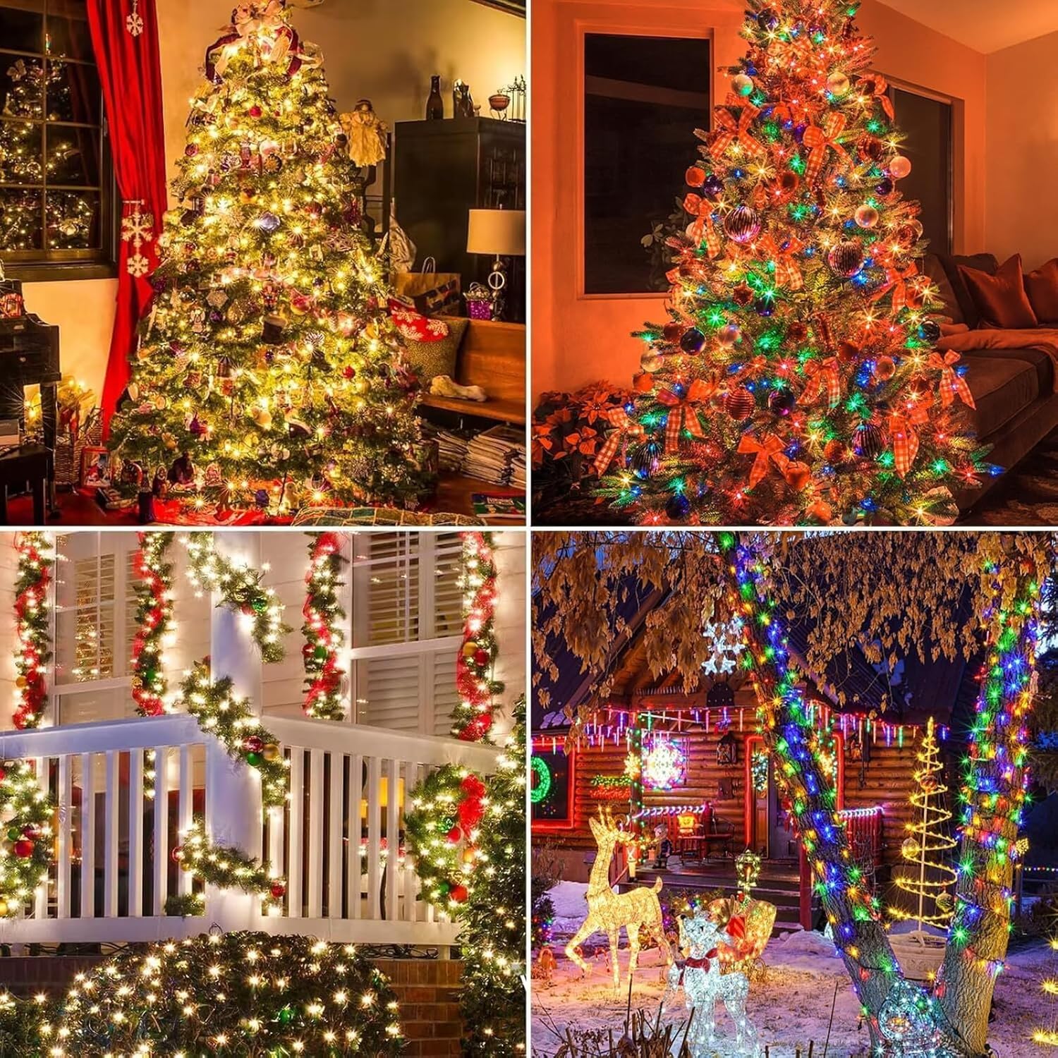 Holiday Bright Color Changing Lights for Playroom and Kids Room – 108ft Cool Touch LED Fairy Lights, 9 Modes