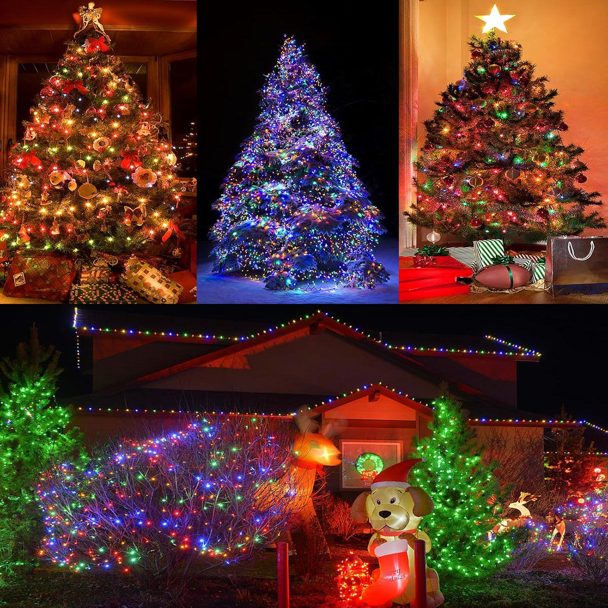 HolidayAura Holiday Lights Gift Set – Easy Setup Battery Powered String Lights for Parents, Grandparents, and Apartment Dwellers