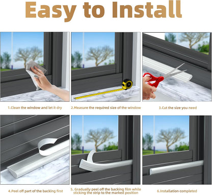Holikin PU Foam Door Gap Filler – Patio Sliding Glass Frame Tape, Low Profile Wedge Design That Disappears Into the Surrounding Décor