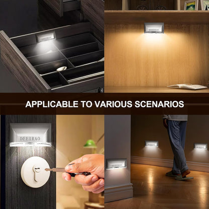 Home Keyhole Infrared PIR Wireless Auto Sensor Motion Detector LED Light Lamp – Tool-Free Adhesive Mount for a Less-Is-More Home