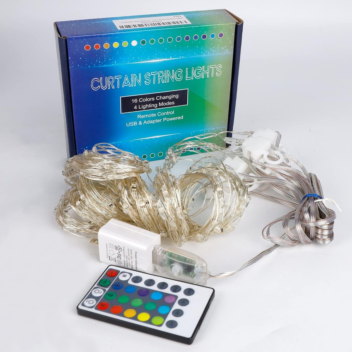 HOME LIGHTING LED Curtain Lights Low Voltage 3V – Fire Risk Free Bedroom and Living Room Lighting with Timer
