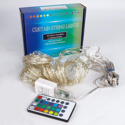 HOME LIGHTING LED Curtain Lights Low Voltage 3V – Fire Risk Free Bedroom and Living Room Lighting with Timer