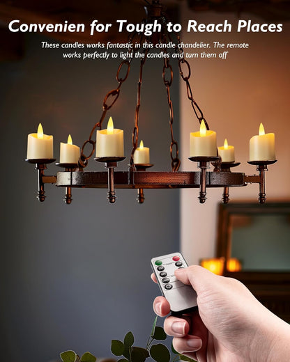 Homemory Timer LED Tea Lights for Meditation and Yoga Spaces, Calm Flicker Candles for Mindful Evenings