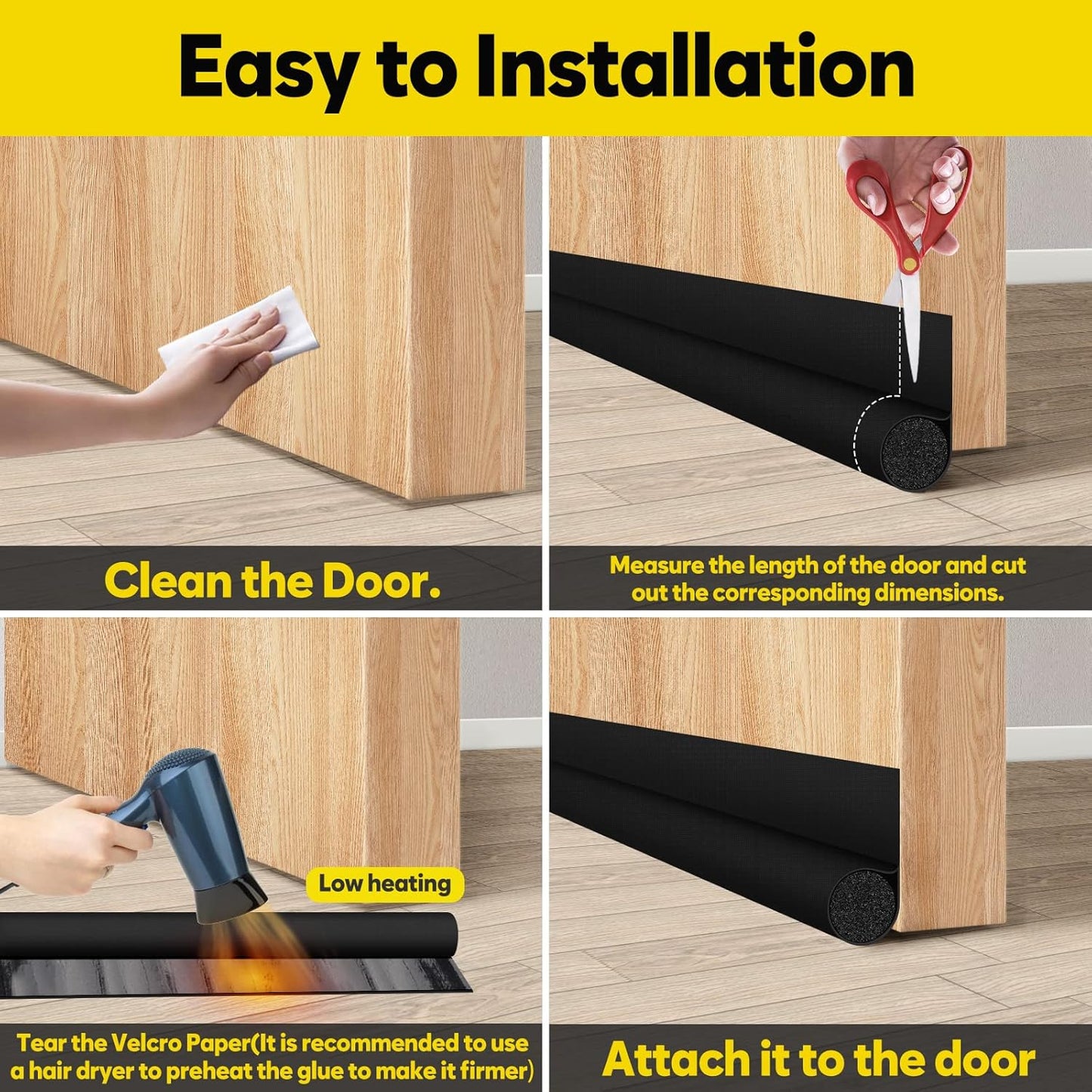 HomeProtect Under Door Seal 2-Pack – Practical Holiday Gift for Parents, Couples, and Apartment Dwellers