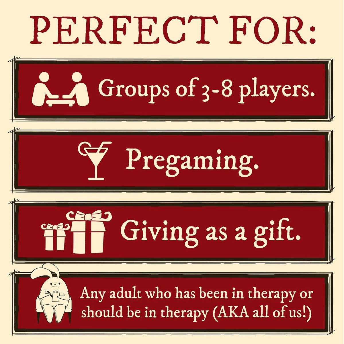 Horrible Therapist Extra Horrible Edition by Exploding Kittens - Group Mindfulness Through Humor, Perfect for Decompressing After a Long Week