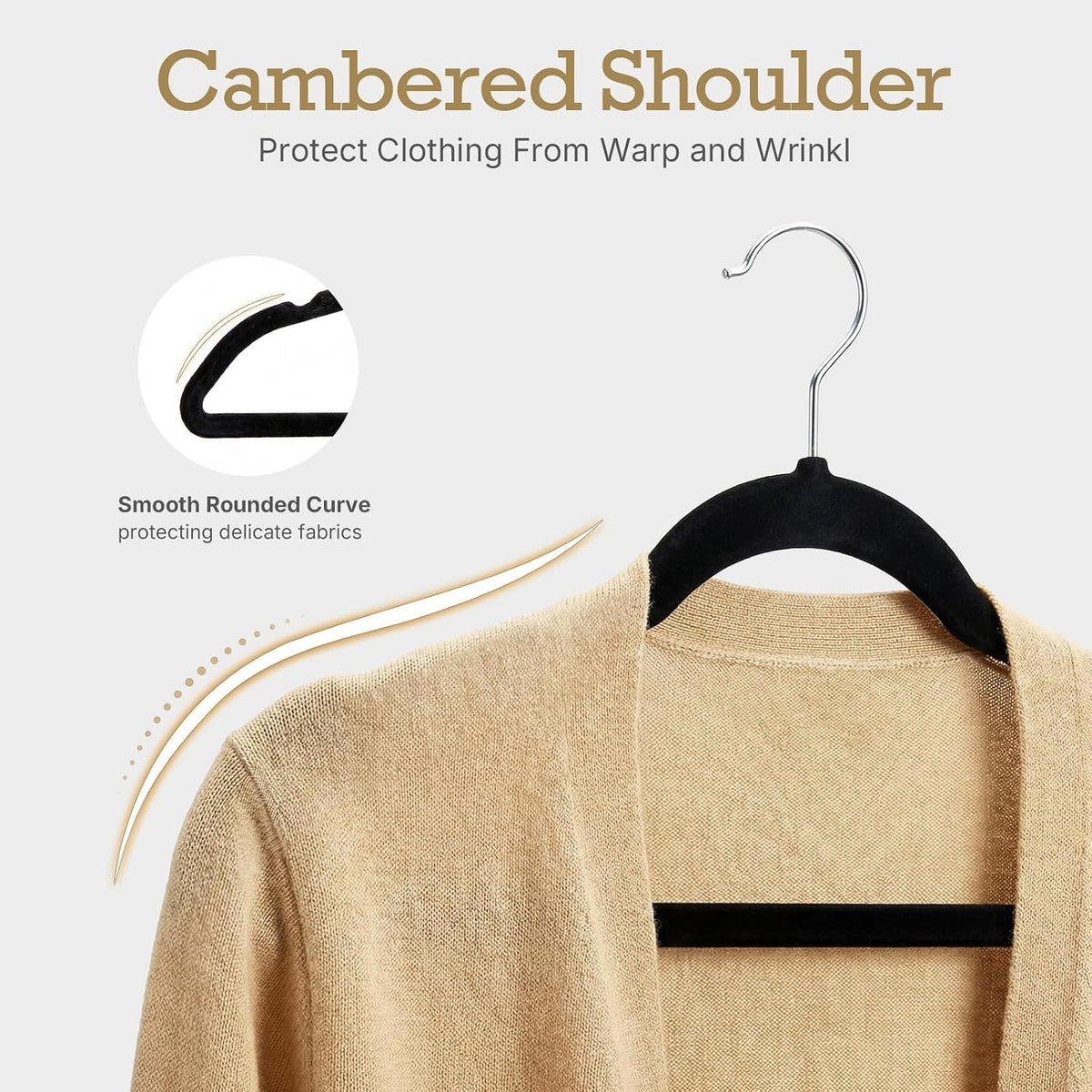 HOUSE DAY Non-Slip Velvet Hangers – Family-Friendly Hanging Solution for Playroom Wardrobes