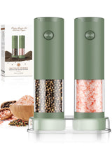 Automatic Pepper Grinder Set – Durable Camping Kitchen Accessory, Weather-Friendly Battery Mill with Large Refillable Capacity