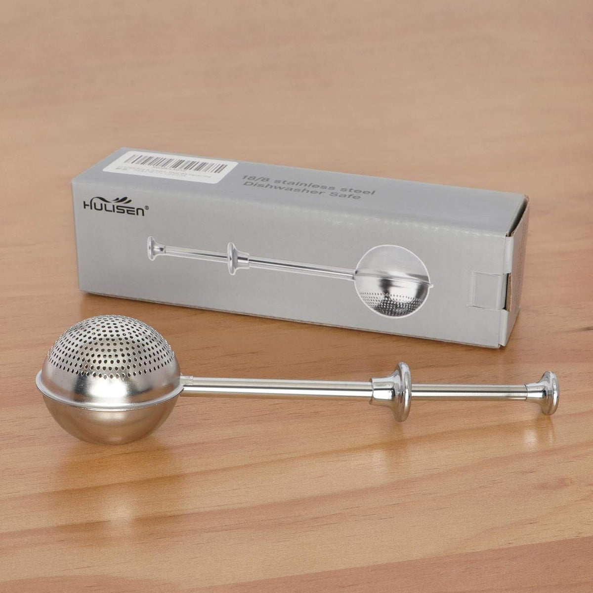 HULISEN 304 Steel Flour Duster – Neutral Silver Finish for Simple Kitchens