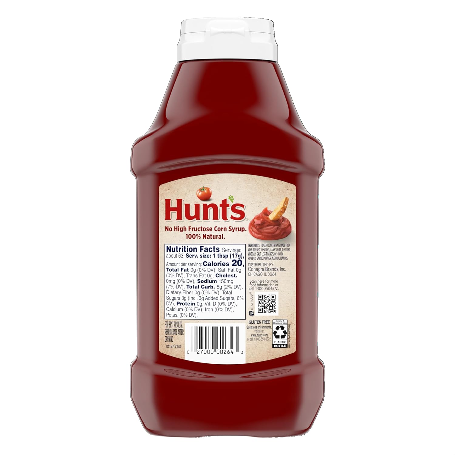 Hunt's All Natural Tomato Ketchup – All-Natural Dip for Wellness-Minded Kitchens and Healthy Snack Boards
