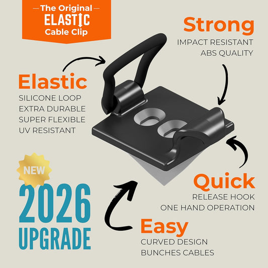 impact-resistant abs plastic hook supporting cables up to 1 inch in diameter