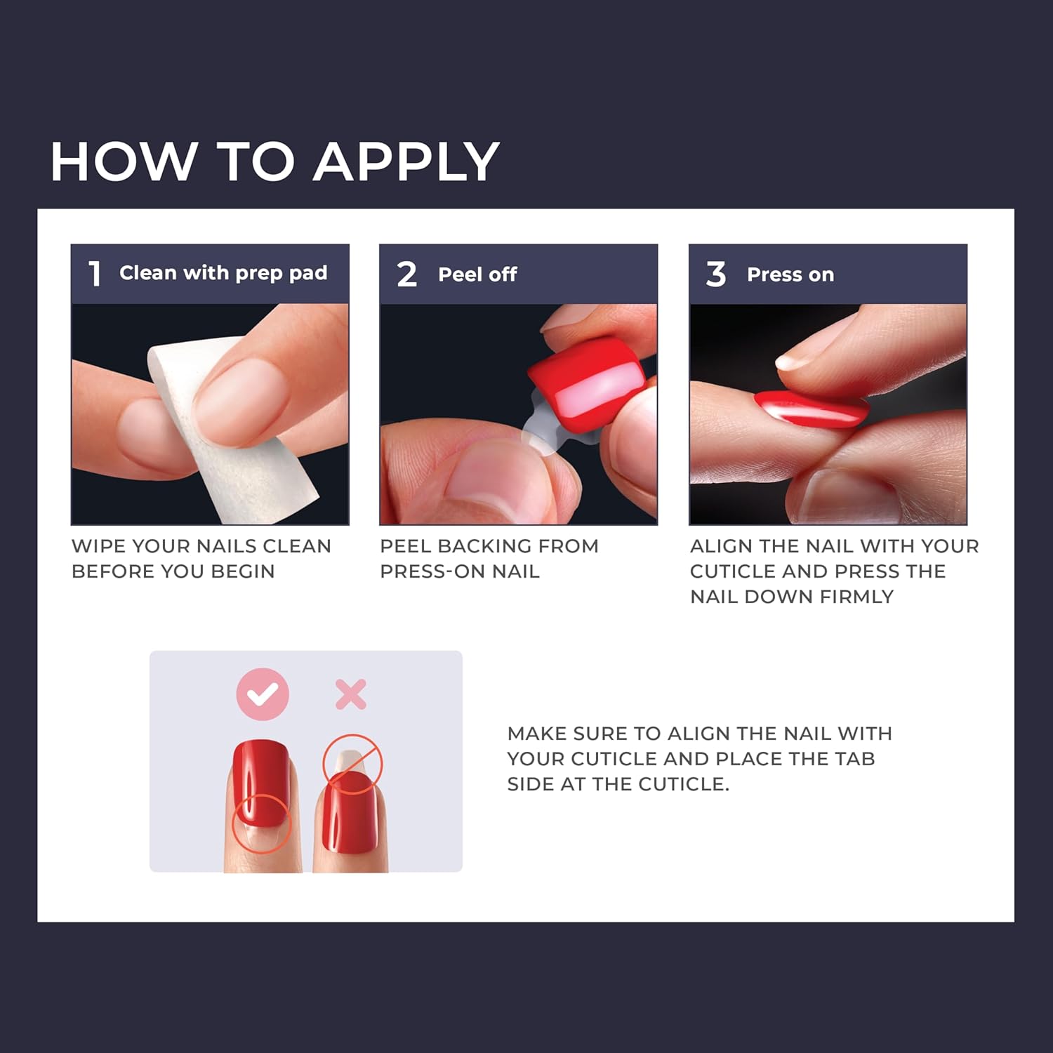 included prep pad, mini file, and manicure stick for a complete at-home application