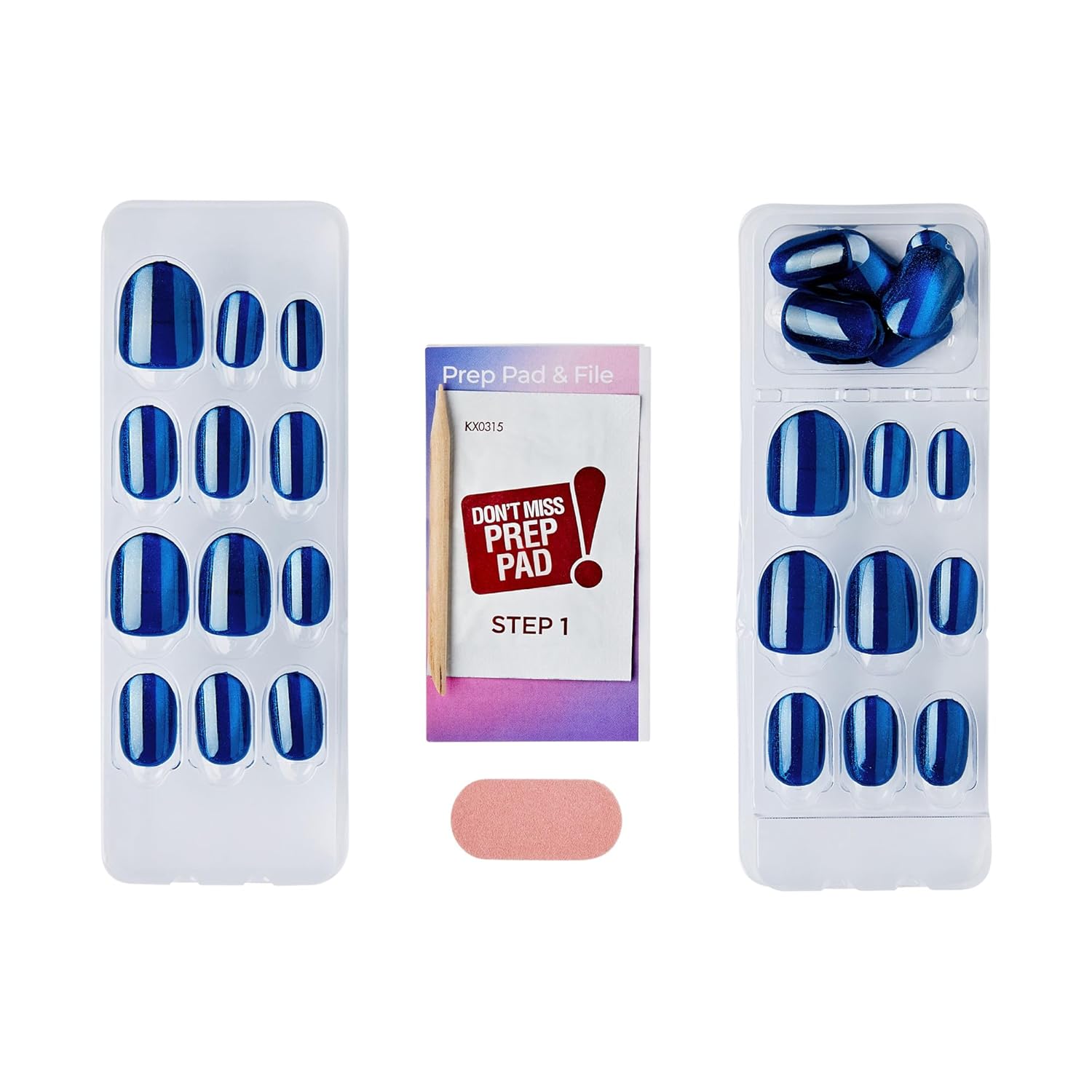 included prep pad, mini nail file, and manicure stick for complete diy application