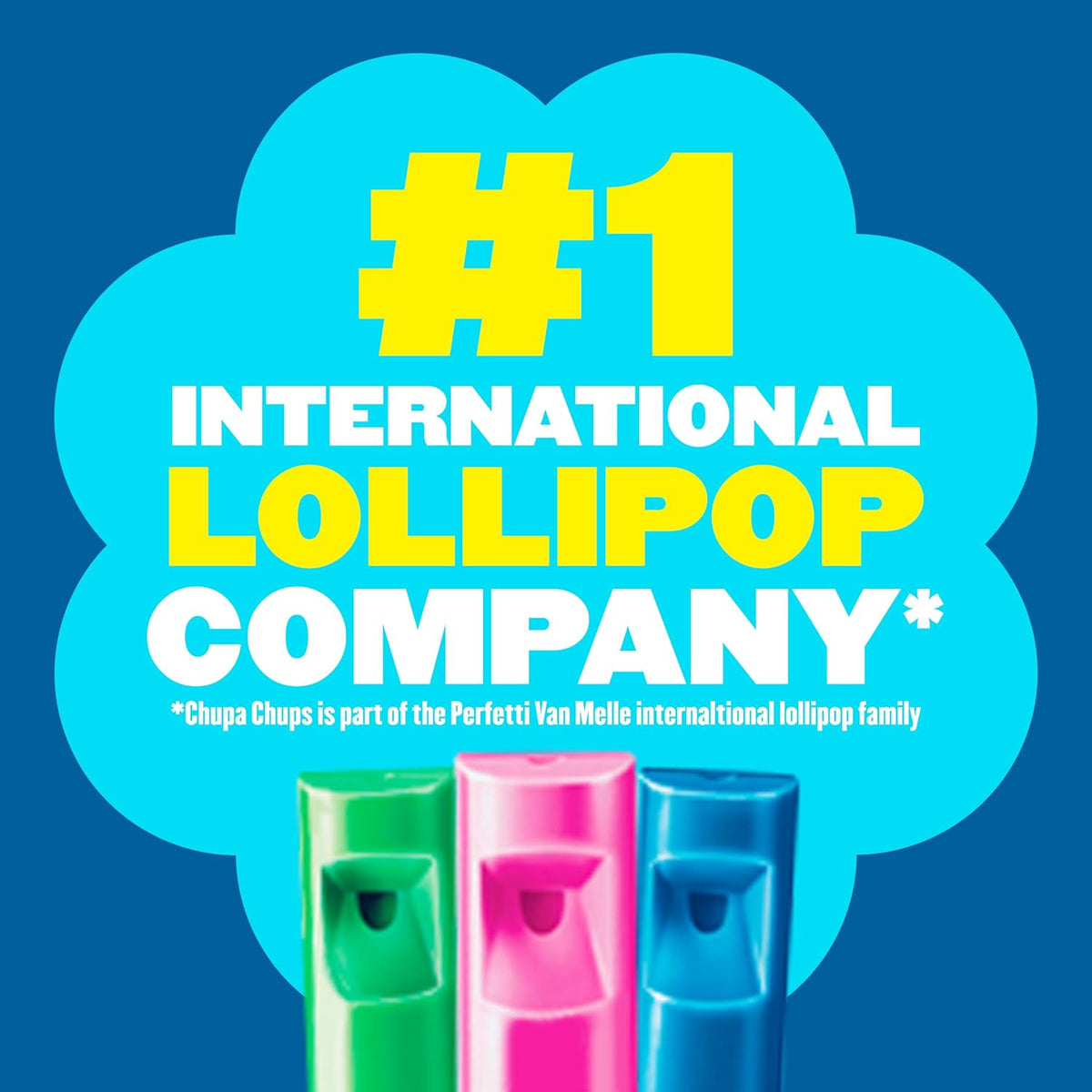 individually wrapped lollipops within a 5-count packet