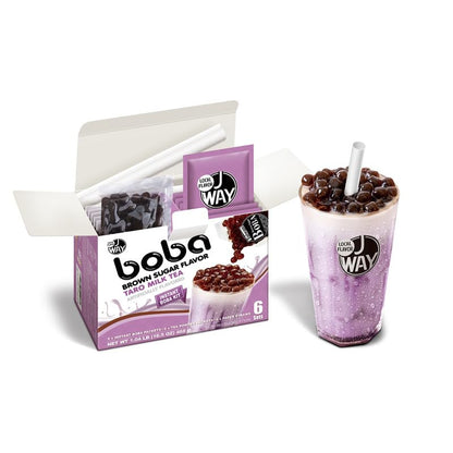 instant brown sugar tapioca pearls in a microwaveable pouch (ready in under 60 seconds)