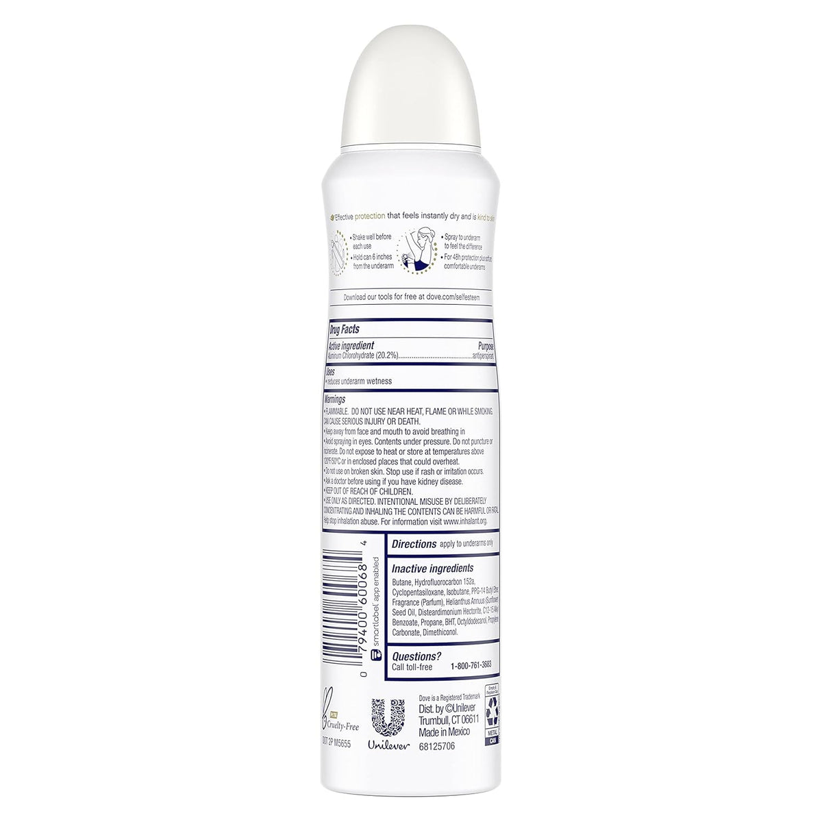 instant-dry spray application with no wet residue