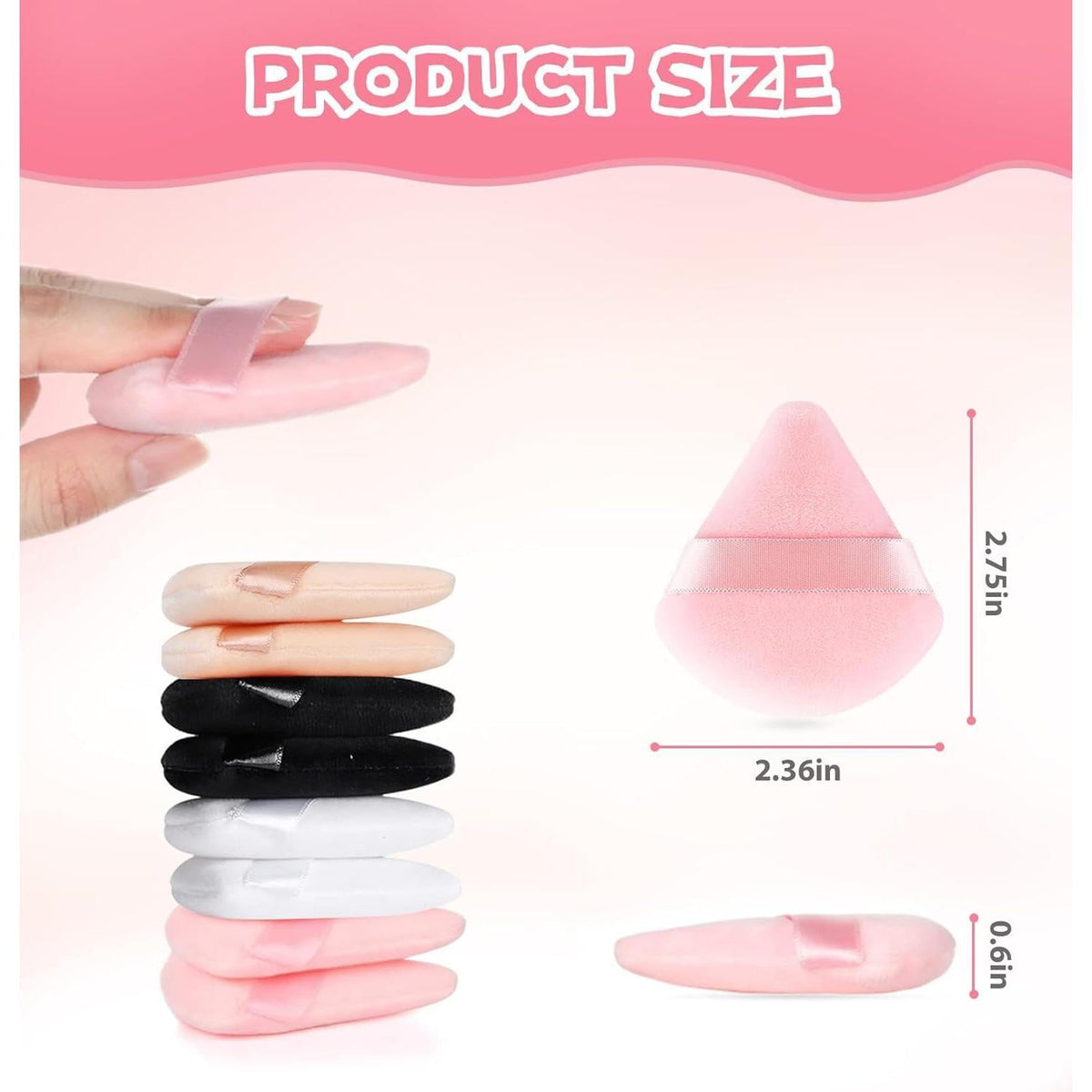 integrated ribbon strap on back for finger-grip handling and hanging storage