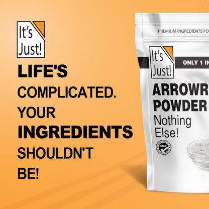 It's Just - Arrowroot Powder for Streamlined Living, Single-Ingredient Culinary and Skincare Essential