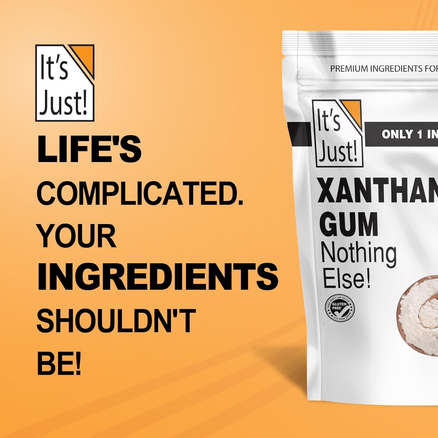 It's Just - Xanthan Gum for Backcountry Meal Prep, Travel-Friendly Resealable Thickening Pouch