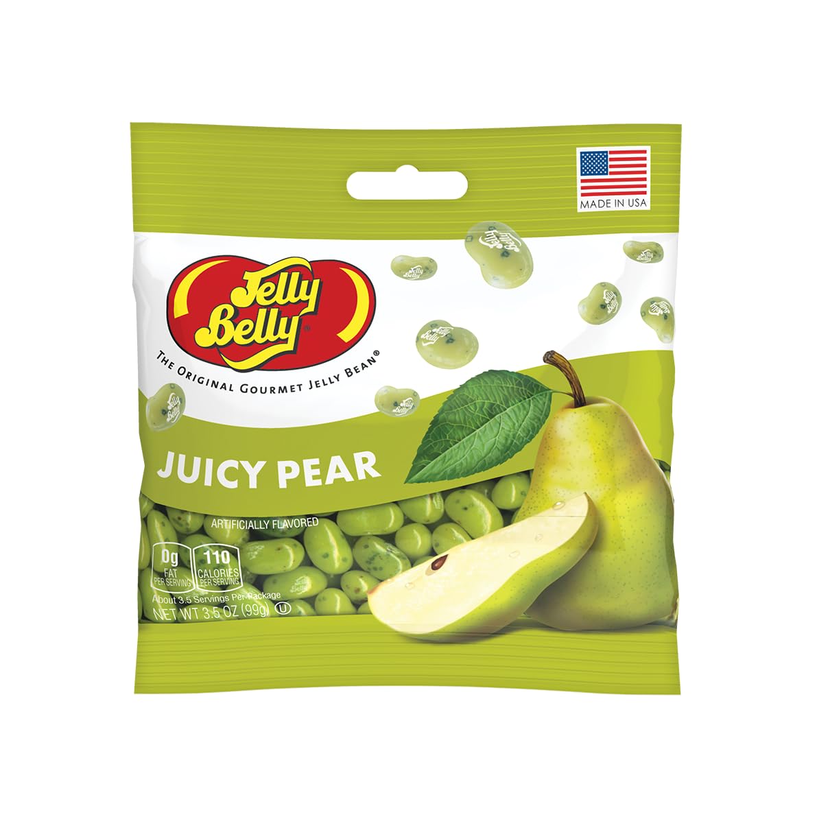 Jelly Belly Jelly Beans (Juicy Pear)-3.5 OZ (Packaging may vary)