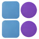 Light blue square shape+purple circular shape