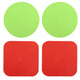 Red square shape+green circular shape