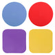 Blue circle+red circle+purple square+yellow square