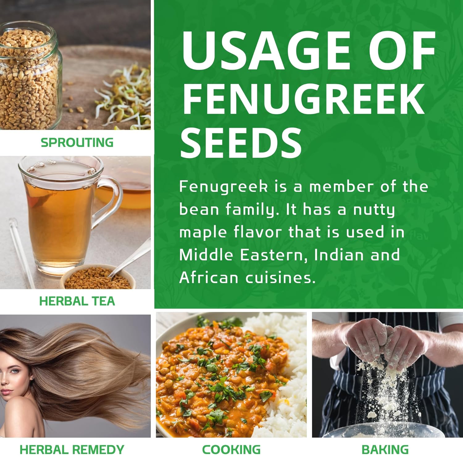 Jiva Organic Fenugreek Seeds 7 Ounce – Sproutable Methi Seeds for Holistic Wellness Teas, Fenugreek Water & Inner Balance