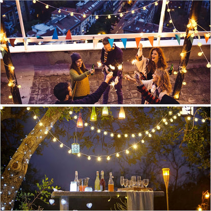 JMEXSUSS Frosted Globe Fairy Lights Gift Set – Housewarming Gift for Women, Warm White LED String Lights with Timer for Home Ambiance